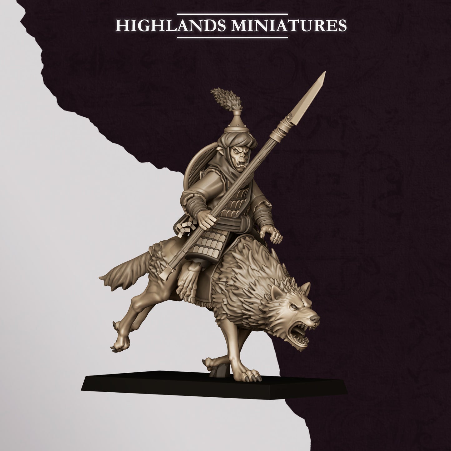 Hobgoblin Riders miniature (Sculpted by Highland Miniatures)