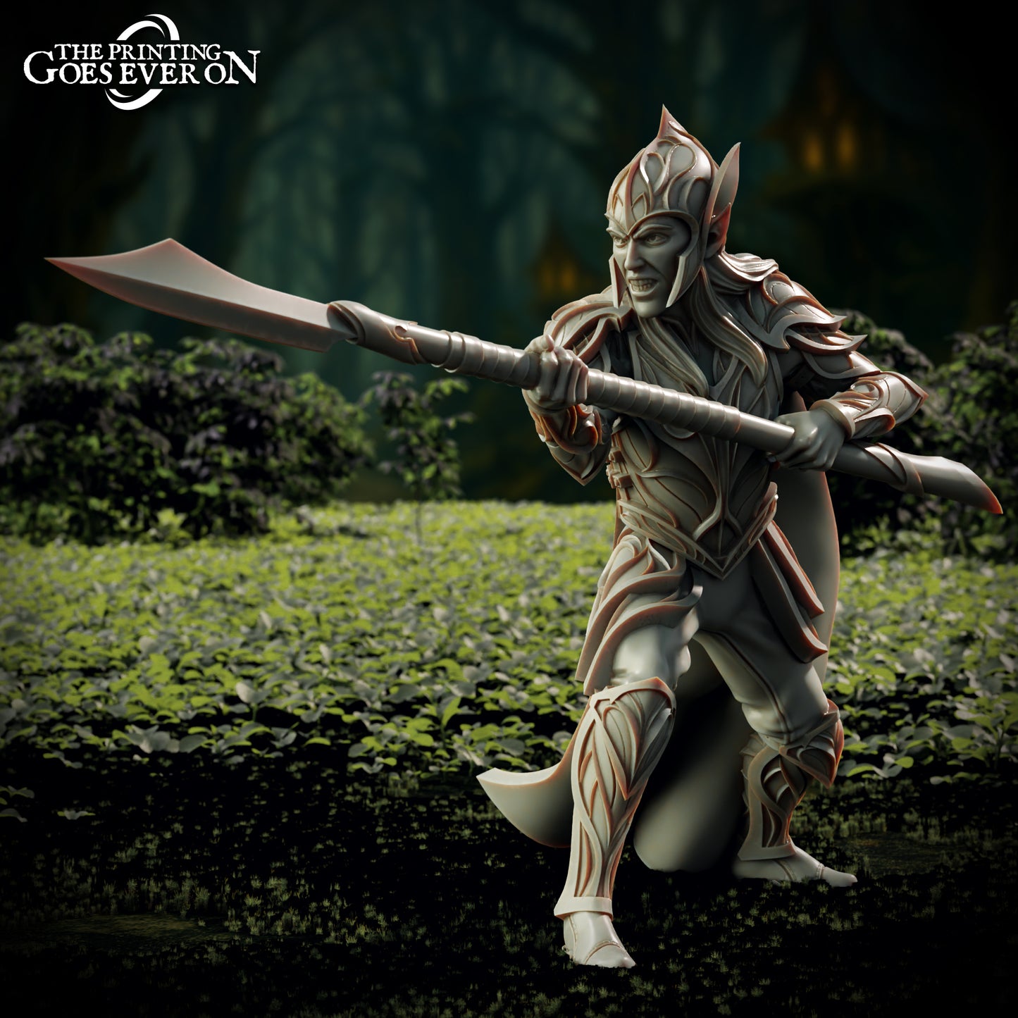 Elderwood Elf Spearmen - set of 3 (Sculpted by Printing Goes Ever On)