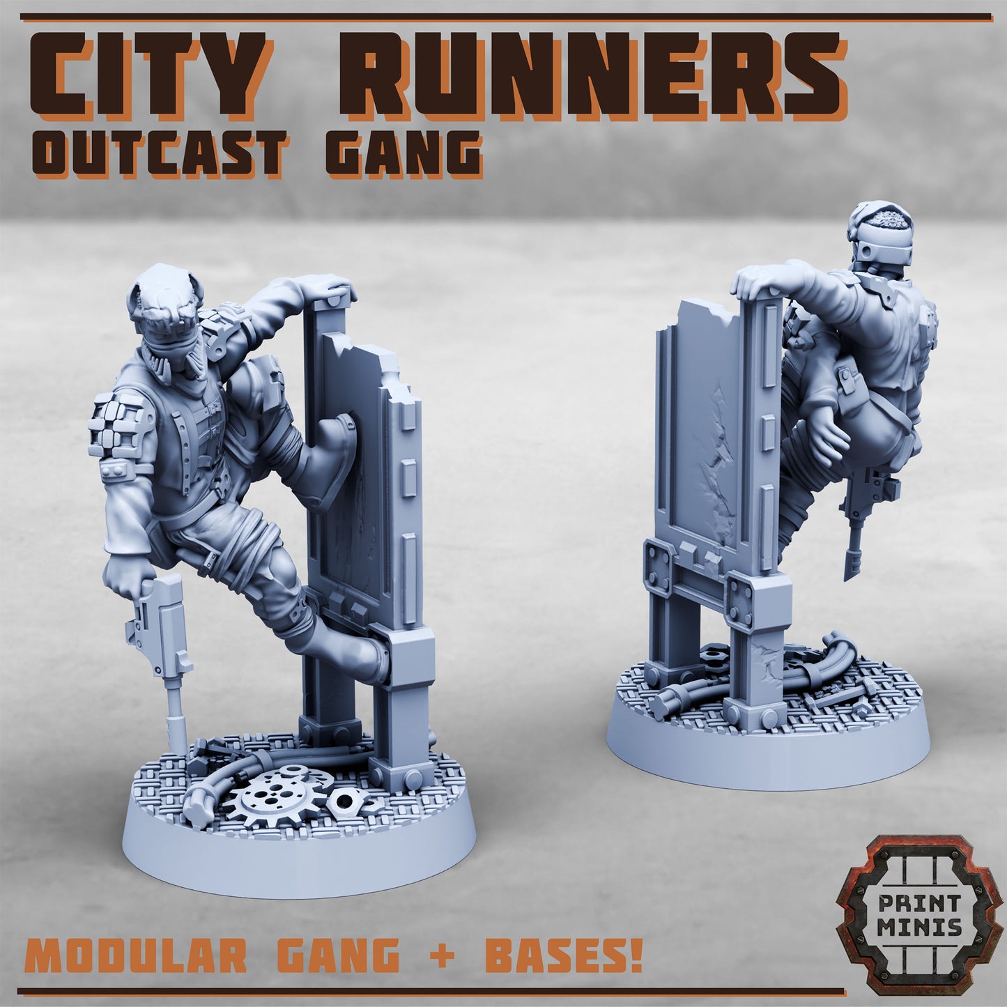 City Runner Gang w/ Bases - set of 10 (Sculpted by PrintMinis)