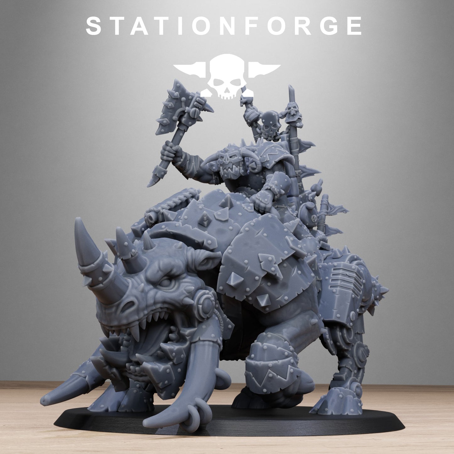 Orkaz Brast Rider Warlord (Sculpted by Stationforge)