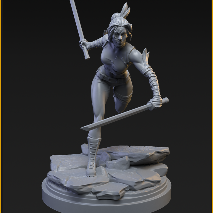 Echo 40mm on 35mm Base (Sculpted by C27 Studios) - 3D Printed Miniature
