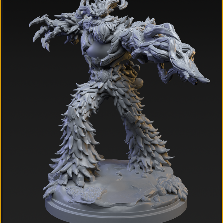 Groot Christmas Rivals 40mm on 50mm Base (Sculpted by C27 Studios) - 3D Printed Miniature