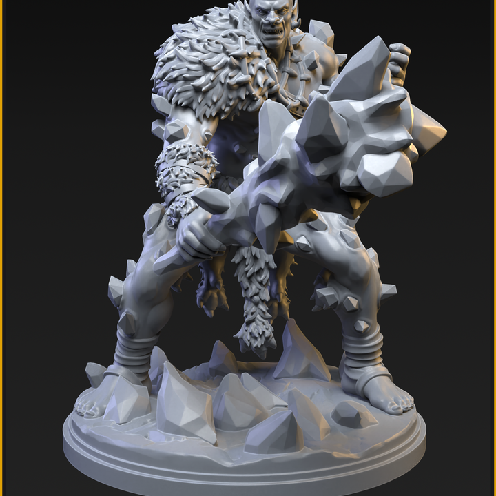 Frost Giant King Laufey 40mm Scale on 65mm Base (Sculpted by C27 Studios) - 3D Printed Miniature