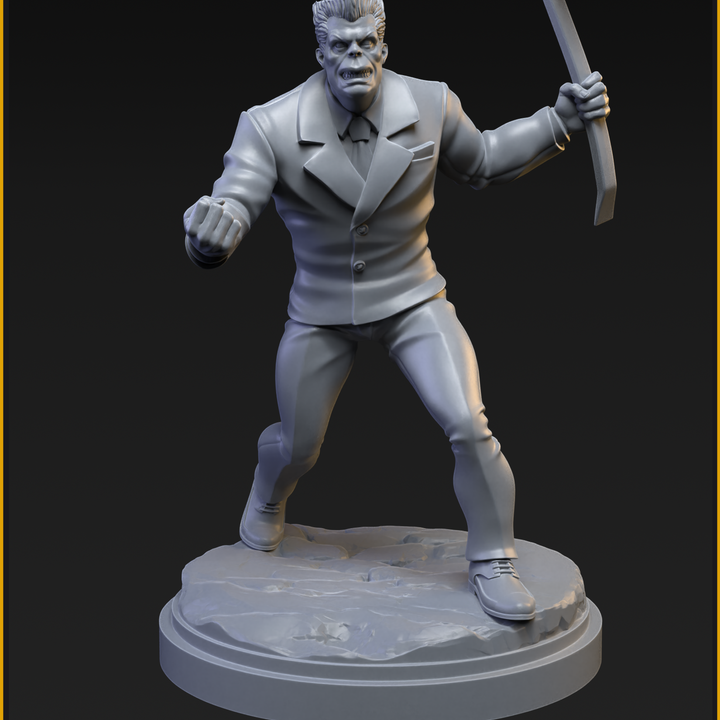 Tombstone 40mm Scale on 35mm Base (Sculpted by C27 Studios) - 3D Printed Miniature