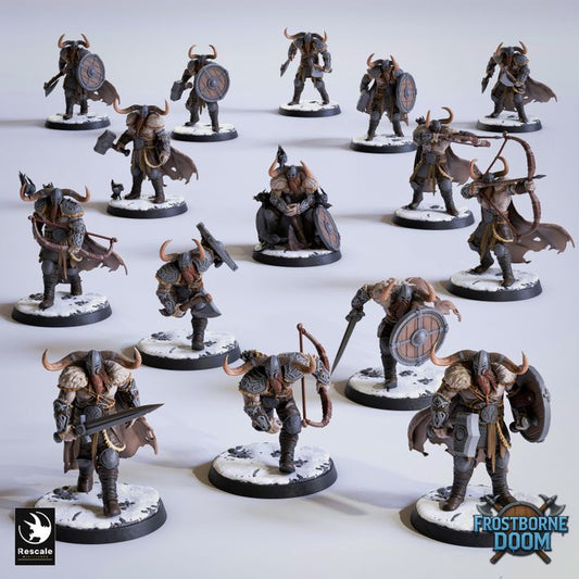 Vargir Raiders - set of 15 (Sculpted by Rescale Miniatures) - 3D Printed Miniature