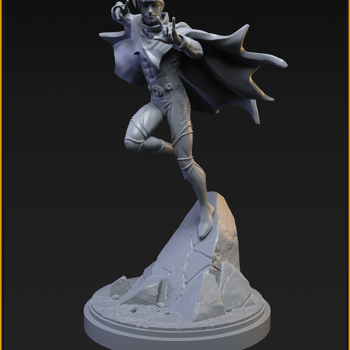 Wiccan 40mm on 35mm Base (Sculpted by C27 Studios) - 3D Printed Miniature