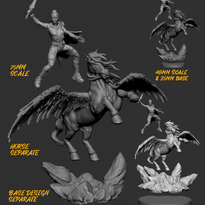 Valkyrie miniature render