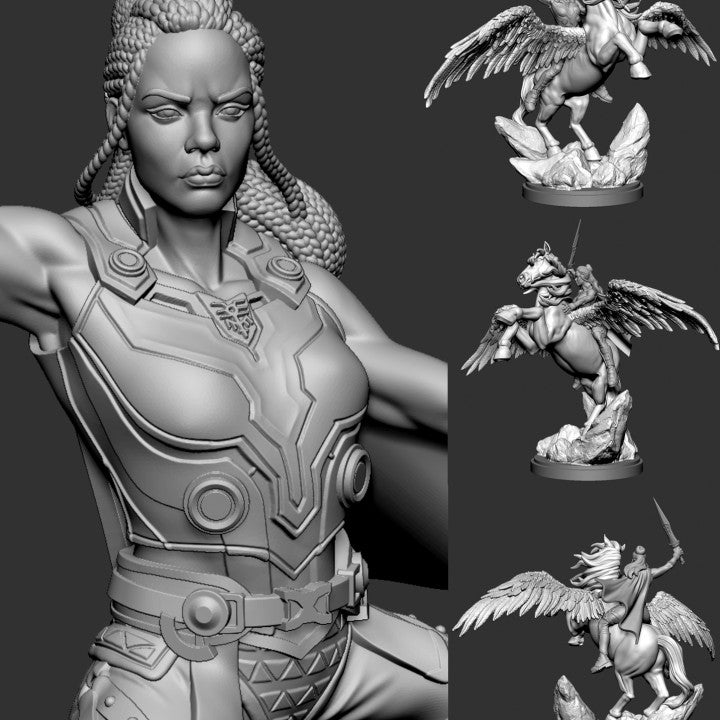 Valkyrie miniature render