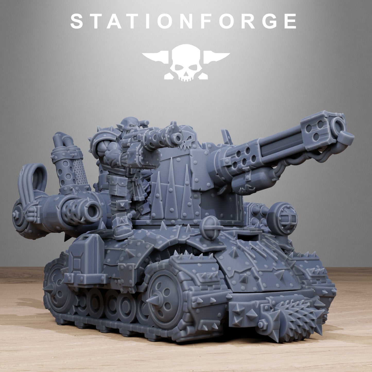 Orkaz Mini Tank - full kit (Sculpted by Stationforge)