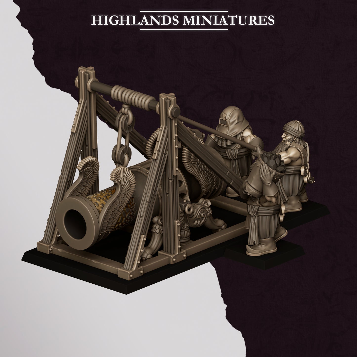 Sons of Marduk Cannon miniature (Sculpted by Highland Miniatures)