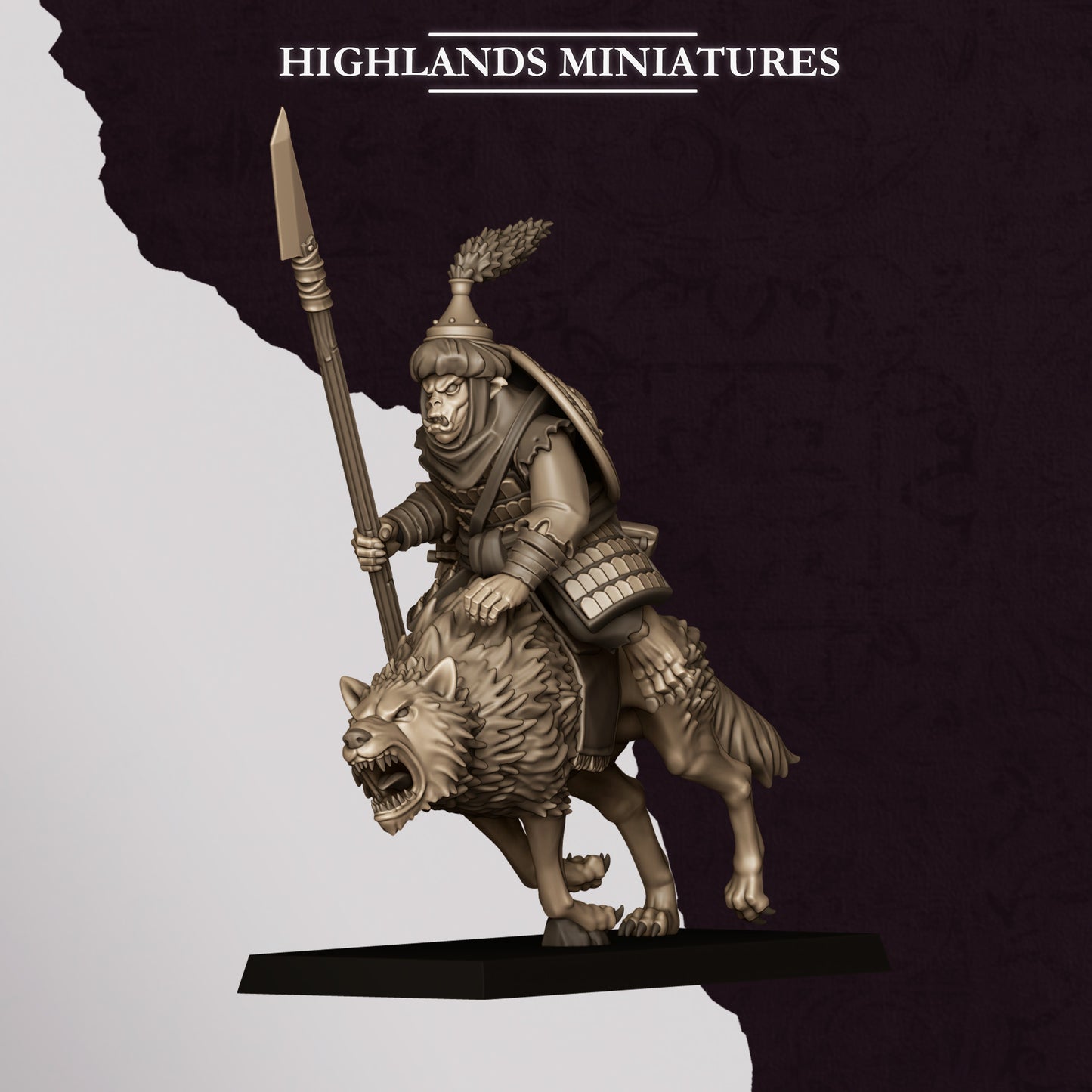 Hobgoblin Riders miniature (Sculpted by Highland Miniatures)