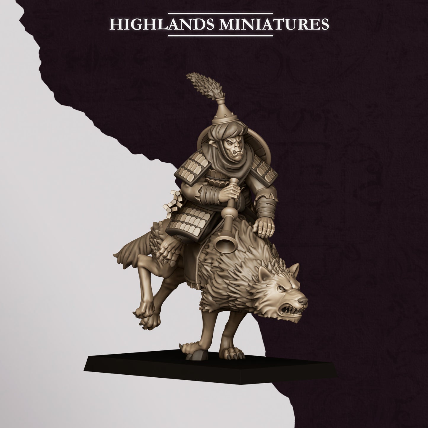 Hobgoblin Riders miniature (Sculpted by Highland Miniatures)