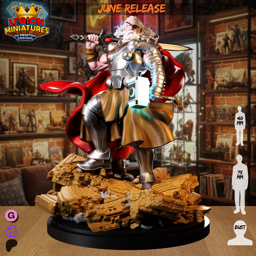 Old King Thor fan-art miniature by Legion Miniatures