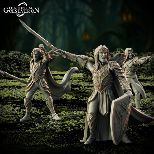 Elderwood Elf Commanders - set of 3 (Sculpted by Printing Goes Ever On)