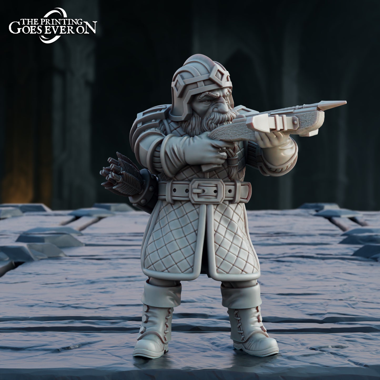 Steelvein Clan Dwarven Crossbowmen - set of 3 (Sculpted by The Printing Goes Ever On)