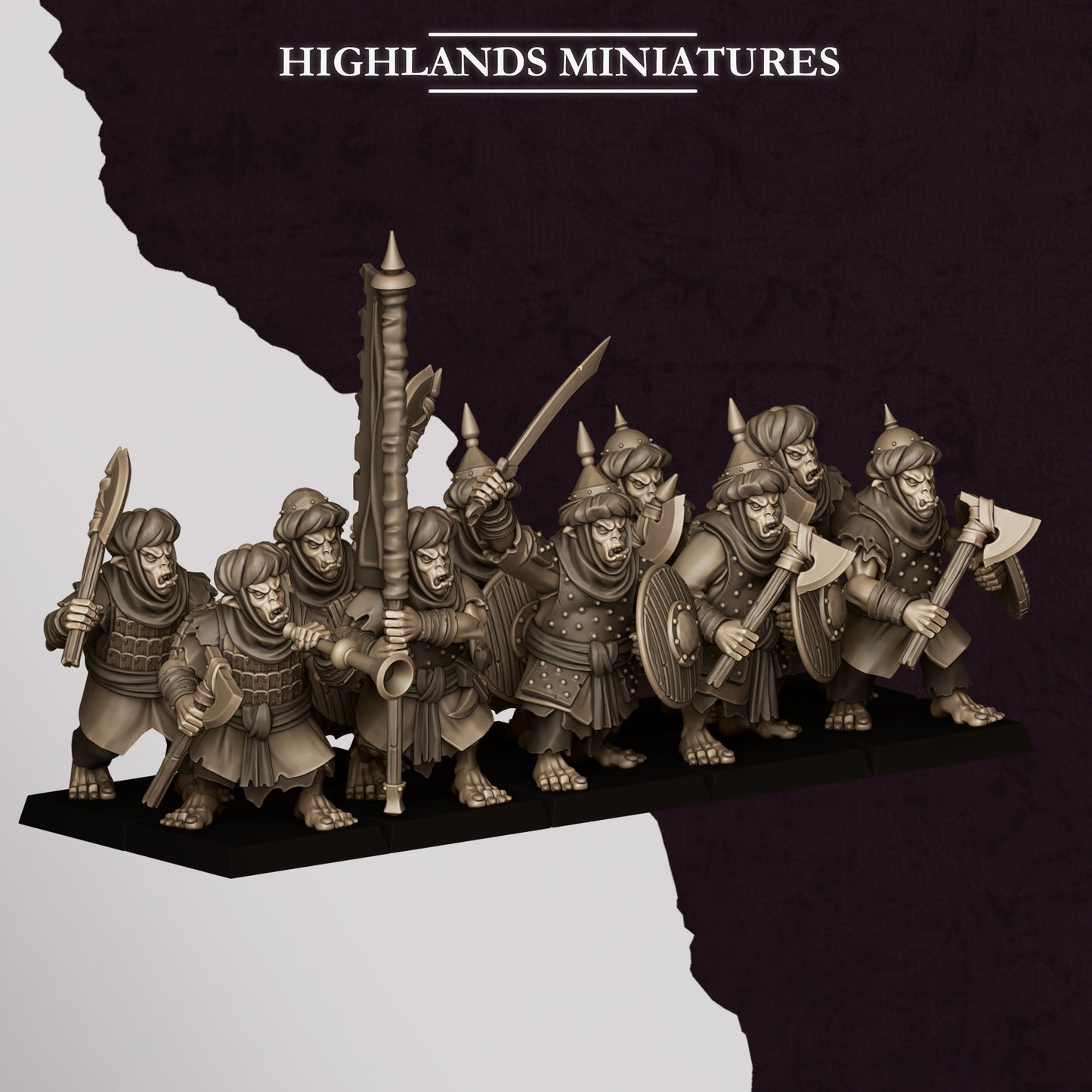 Hobgoblin Warriors miniature (Sculpted by Highland Miniatures)