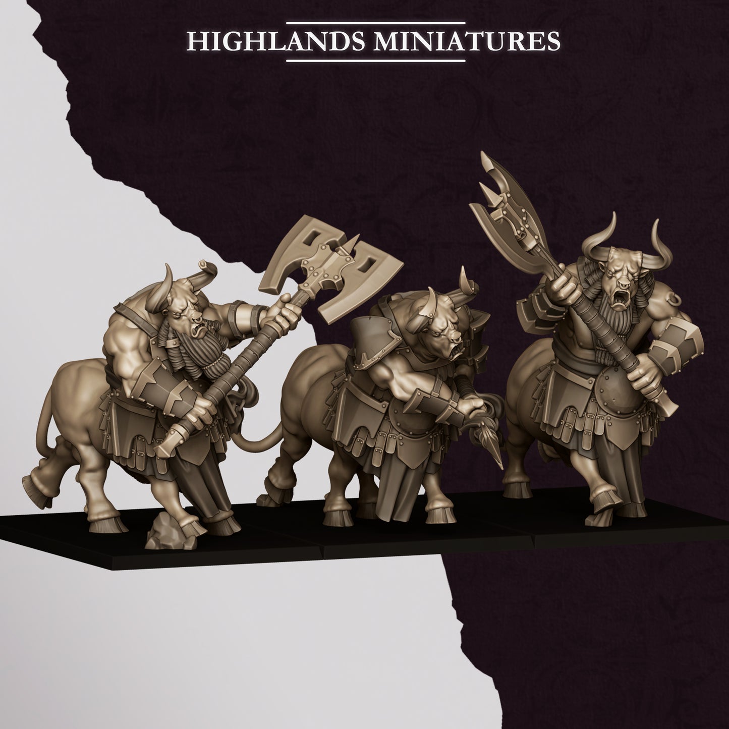 Marduk Minotaurs - set of 3 (Sculpted by Highland Miniatures)
