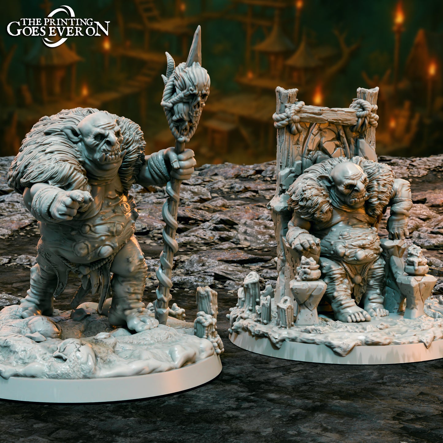 Goblin King - 2 Variants (sculpted by Printing Goes Ever On)