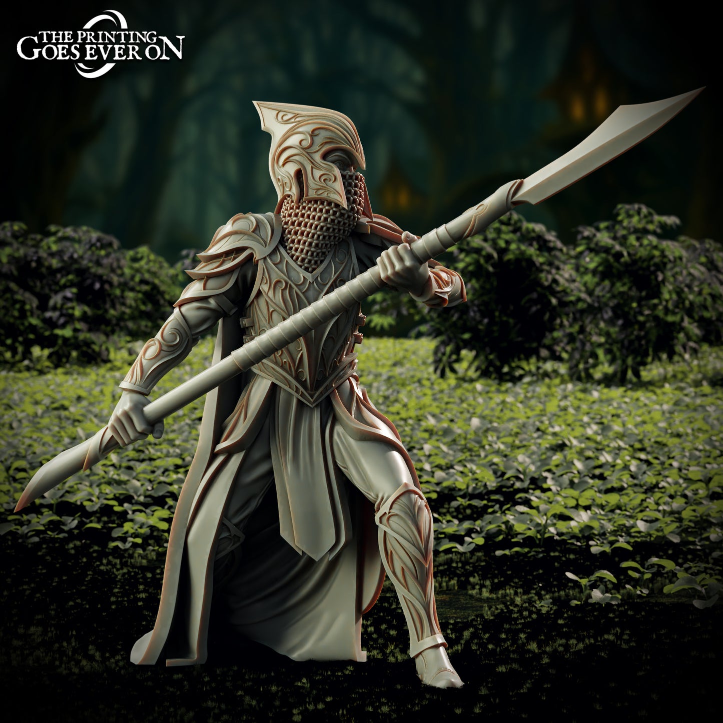 Elderwood Greenmantle Spearmen - set of 3 (Sculpted by Printing Goes Ever On)