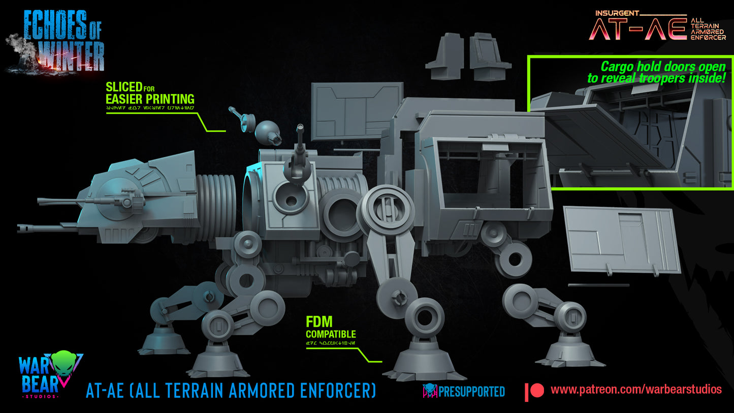 Insurgent AT-AE All Terrain Armored Enforcer - Echoes of Winter (Sculpted by War Bear Studios)