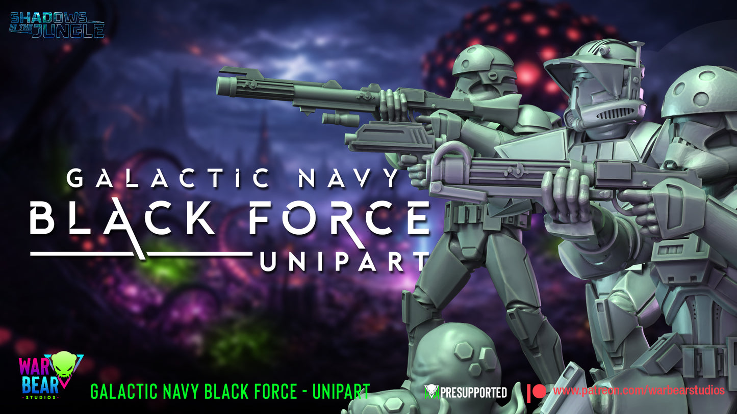 Galactic Navy Black Force Unipart (Sculpted by War Bear Studios)