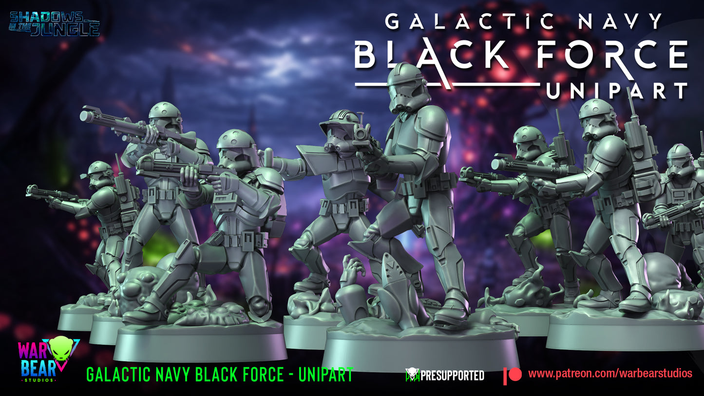 Galactic Navy Black Force Unipart (Sculpted by War Bear Studios)