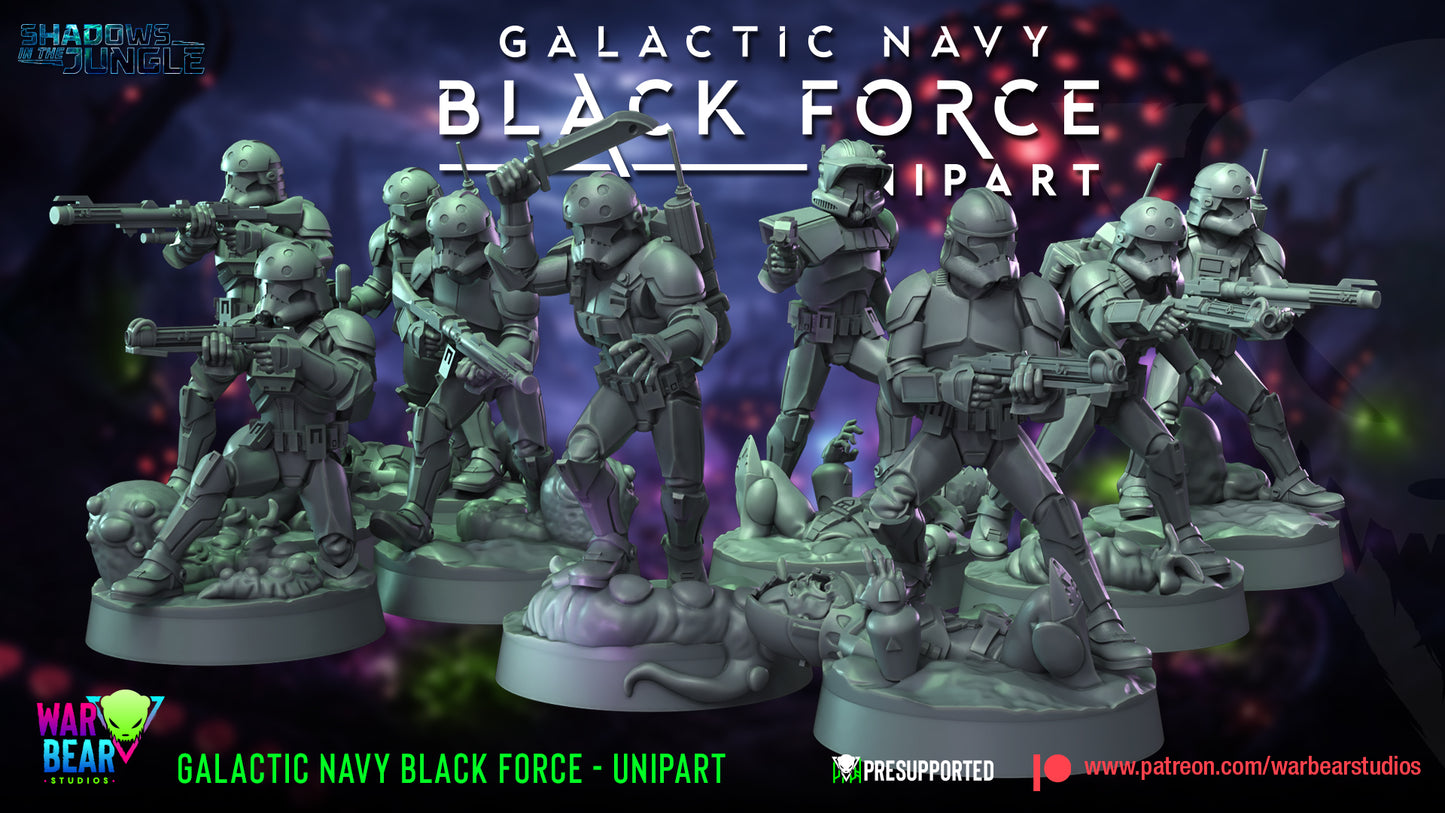 Galactic Navy Black Force Unipart (Sculpted by War Bear Studios)