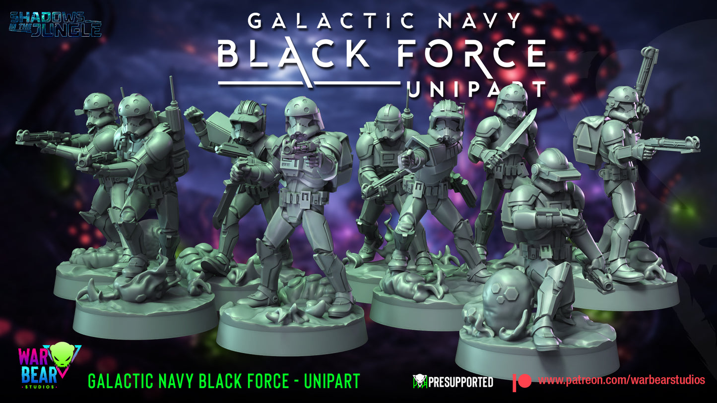 Galactic Navy Black Force Unipart (Sculpted by War Bear Studios)