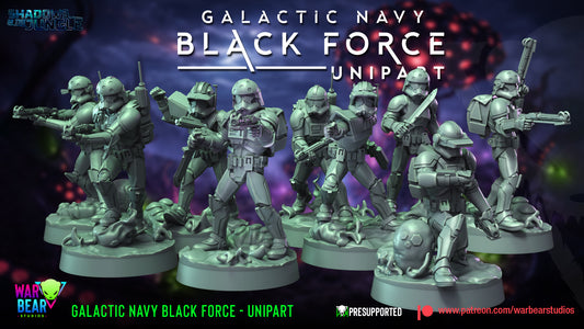 Galactic Navy Black Force Unipart (Sculpted by War Bear Studios)