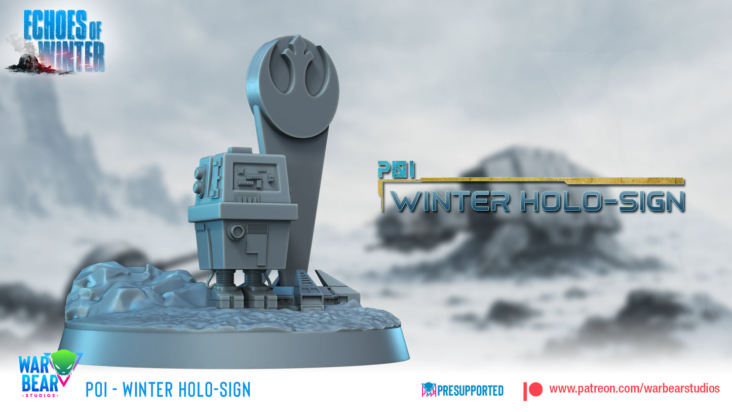 POI Winter Holo Sign - Echoes of Winter (Sculpted by War Bear Studios)