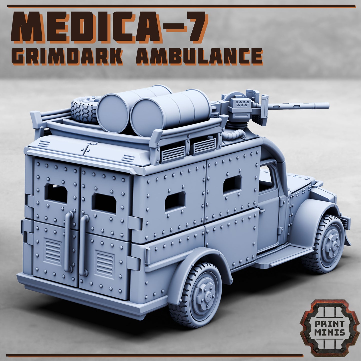Medica 7 Grimdark Ambulance (Sculpted by PrintMinis)