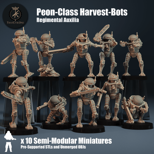 Peon Class Harvest Bot Presupported (Sculpted by That Evil One)