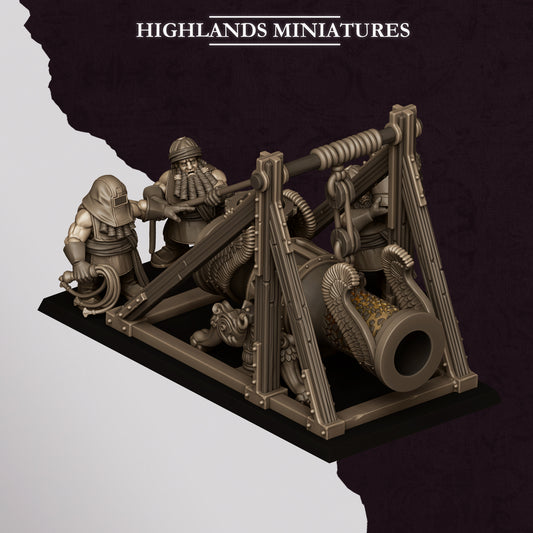 Sons of Marduk Cannon miniature (Sculpted by Highland Miniatures)