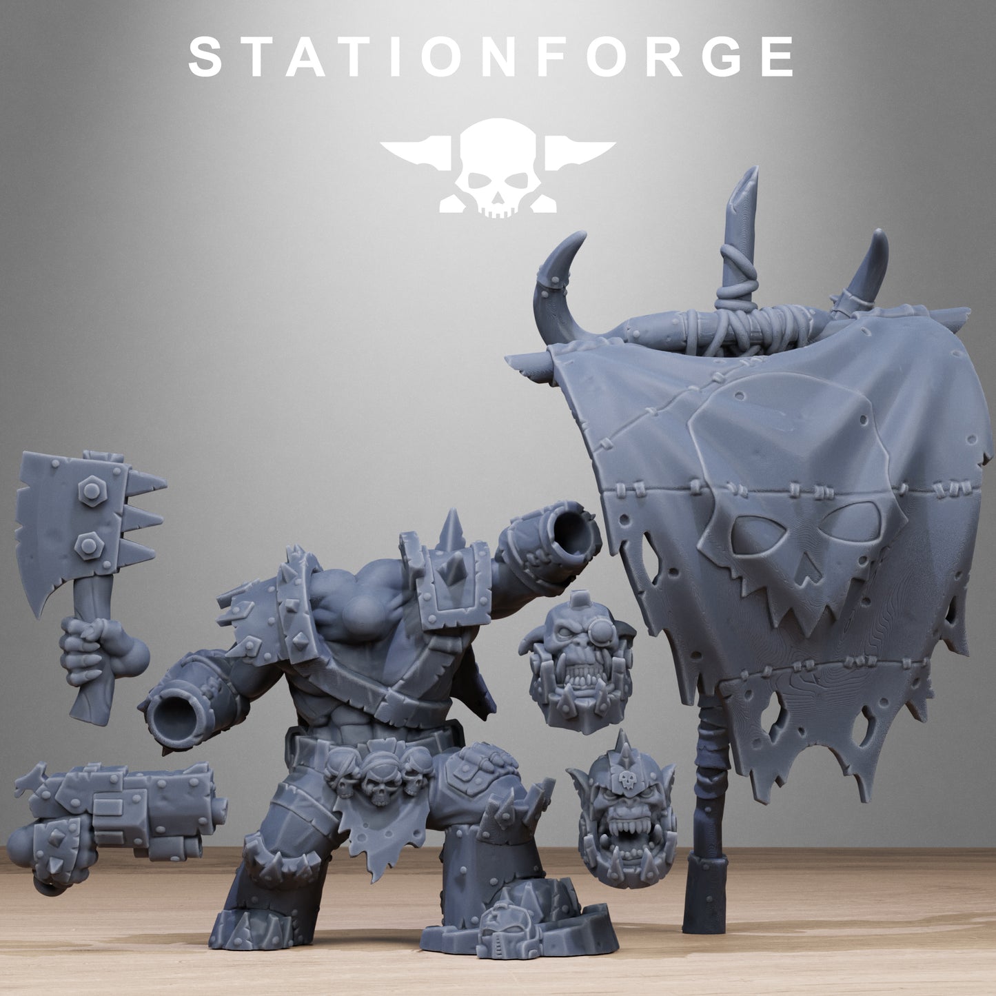 Orkaz Bearer Boss (Sculpted by Station Forge)