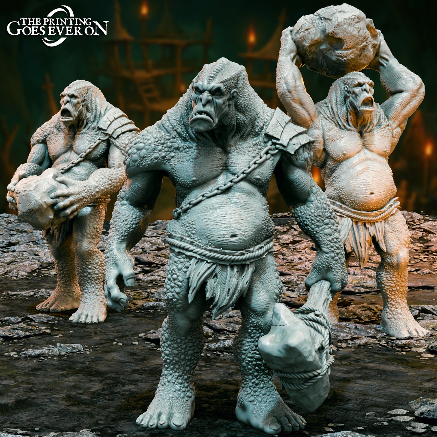 Mountain Giants - 1 model (Sculpted by Printing Goes Ever On)