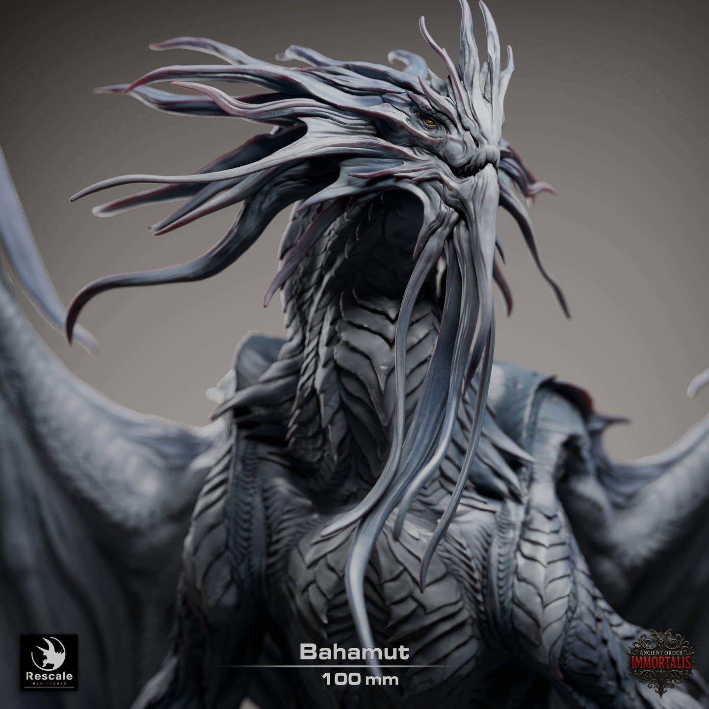 Dragon Bahamut (Sculpted by Rescale Miniatures) - 3D Printed Miniature