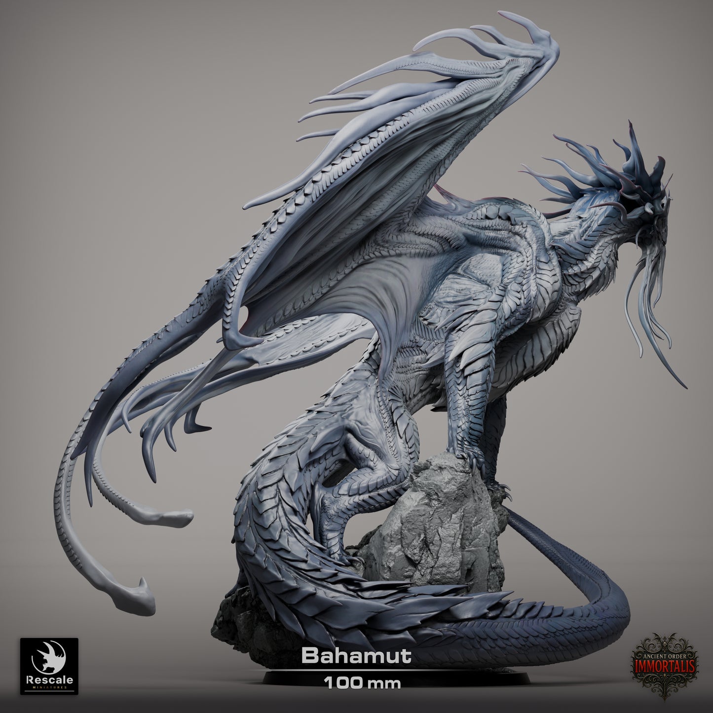 Dragon Bahamut (Sculpted by Rescale Miniatures) - 3D Printed Miniature