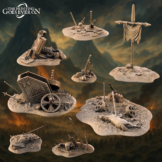 Battlefield Scatter Terrain Set (Sculpted by The Printing Goes Ever On)
