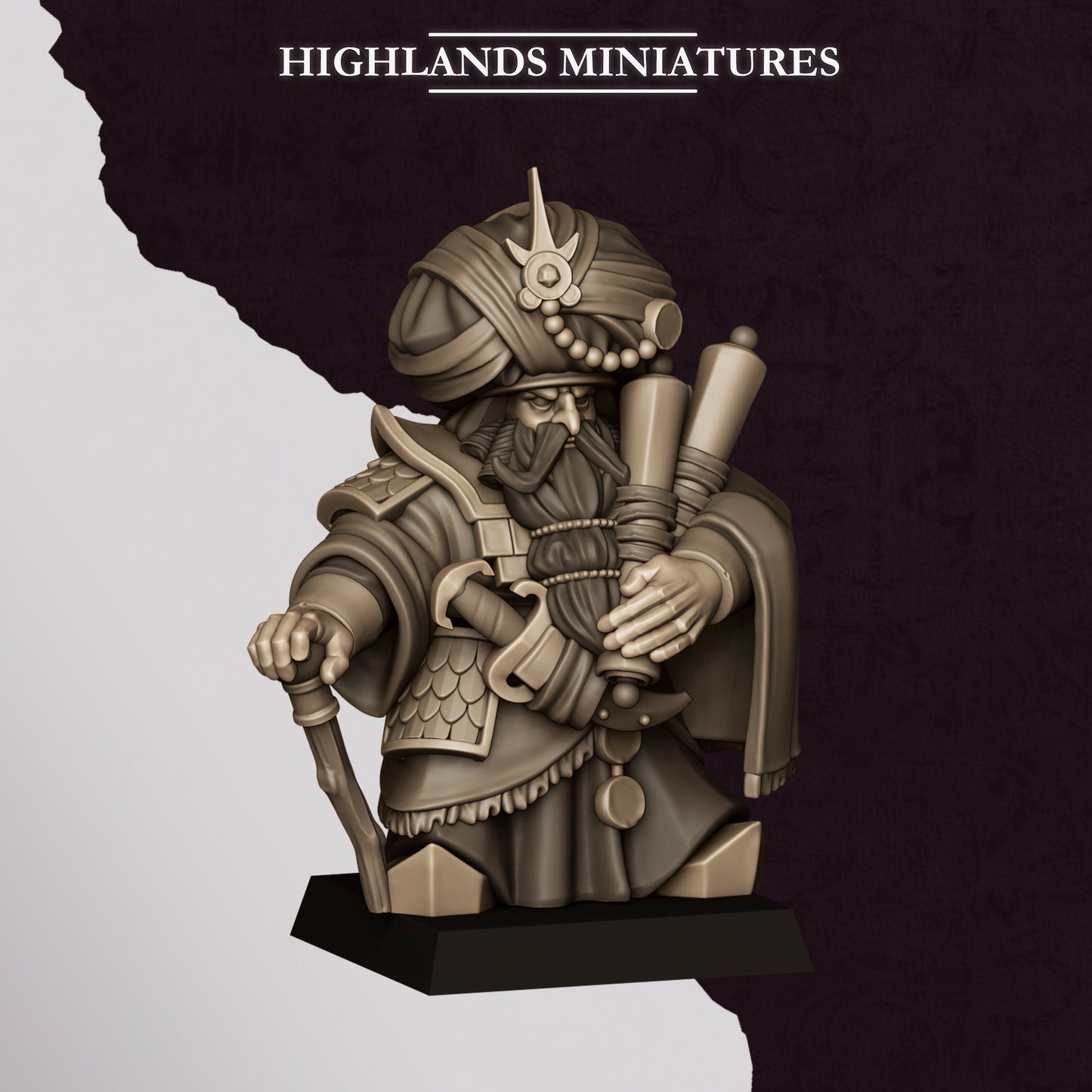 Marduk Sorcerer miniature (Sculpted by Highland Miniatures)