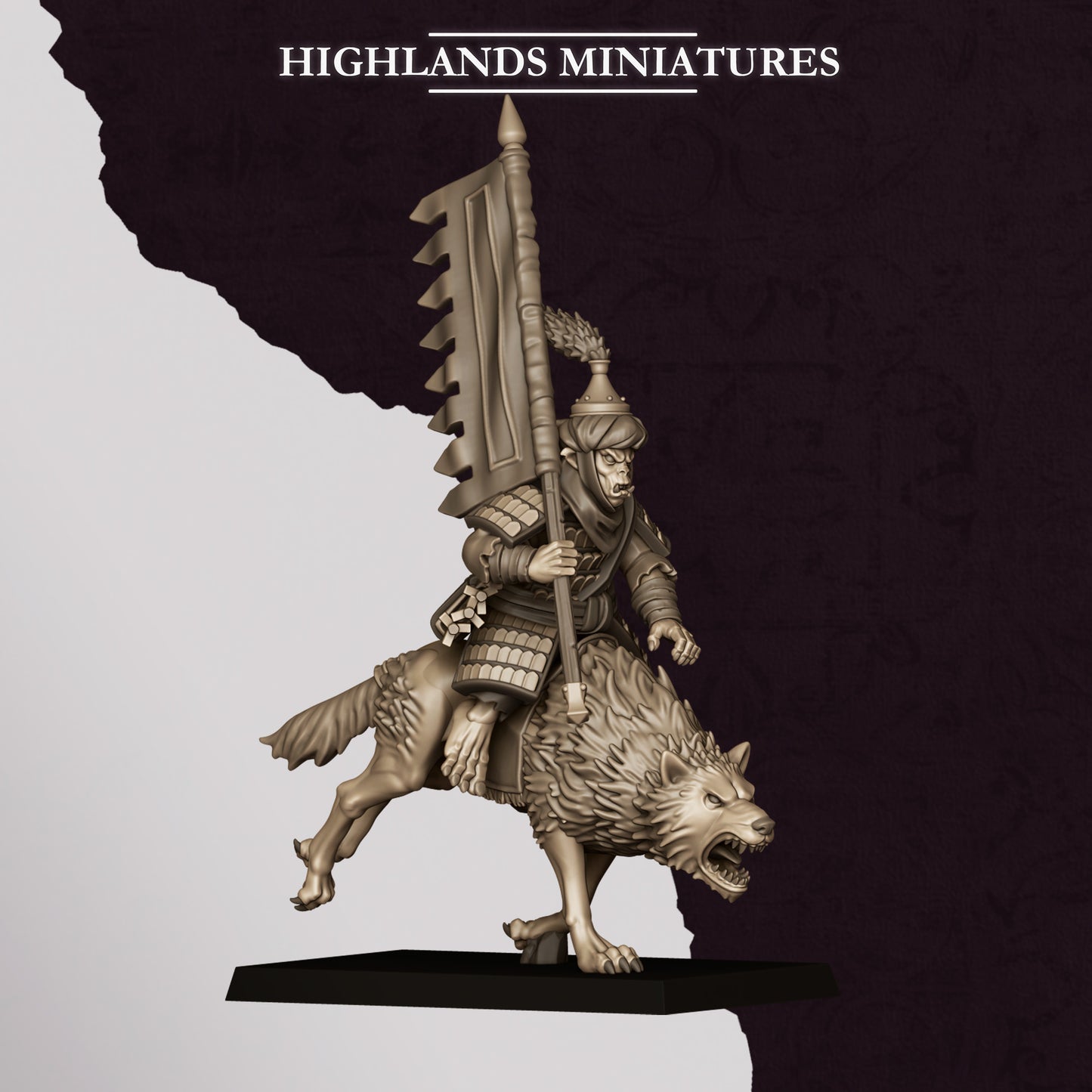 Hobgoblin Riders miniature (Sculpted by Highland Miniatures)