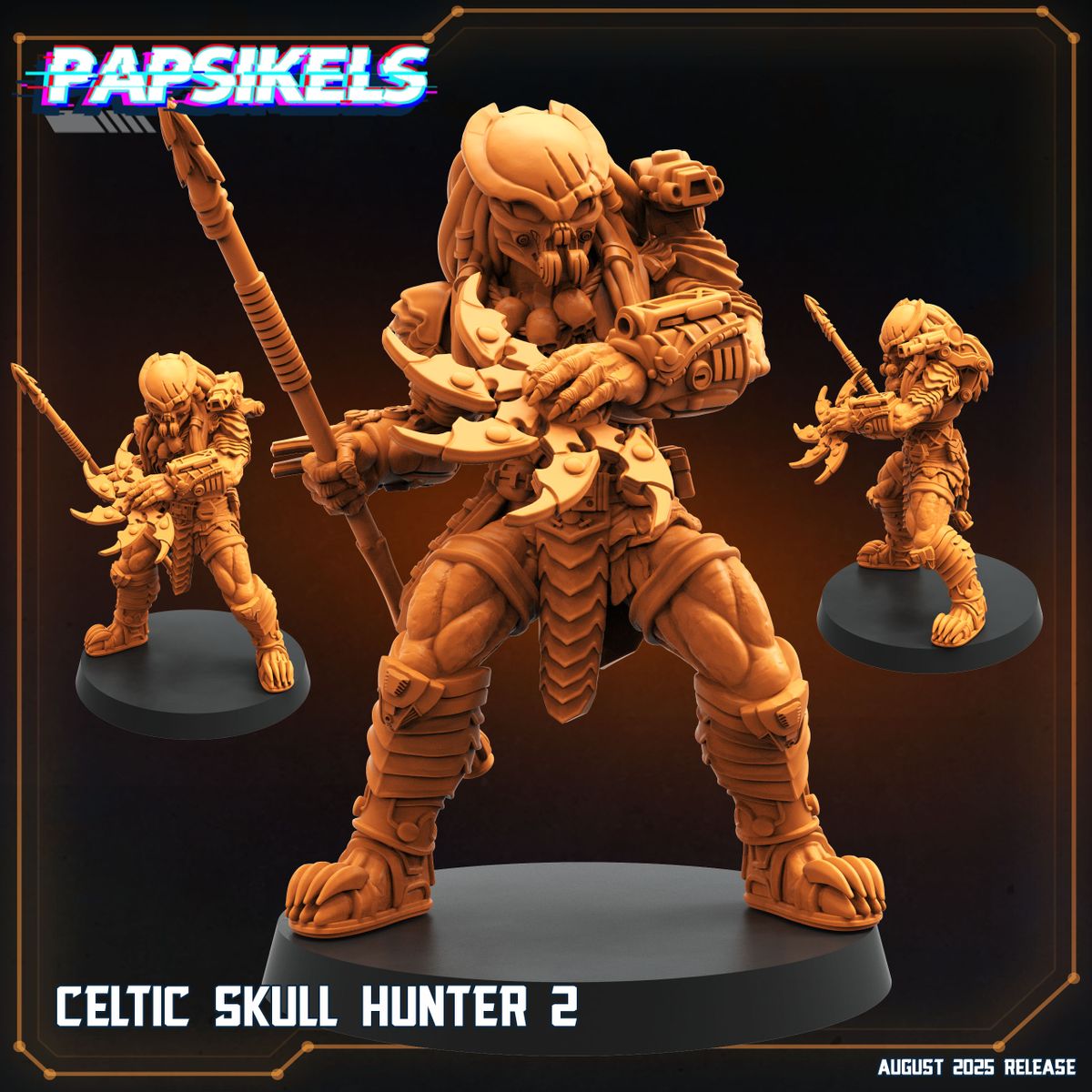 Celtic Skull Hunter - Predator Fan Art (Sculpted by Papsikels)