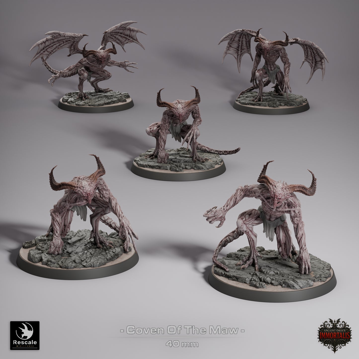 Coven of the Maw - set of 5 (Sculpted by Rescale Miniatures) - 3D Printed Miniature