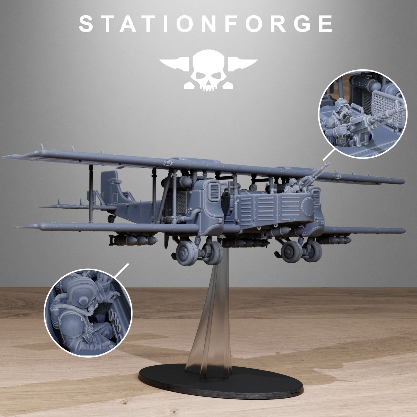 Grimguard Iron Biplane (Sculpted by Stationforge)