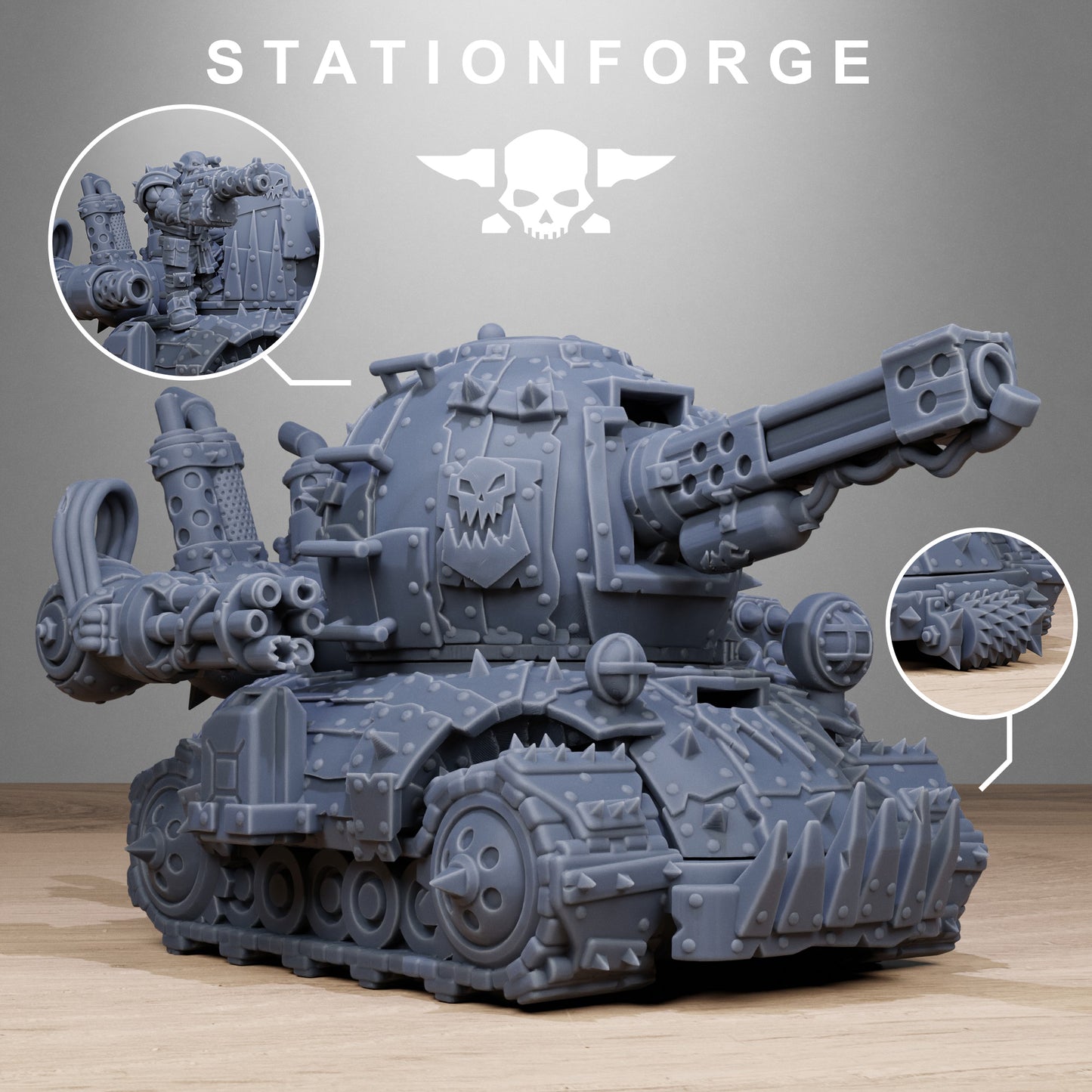 Orkaz Mini Tank - full kit (Sculpted by Stationforge)