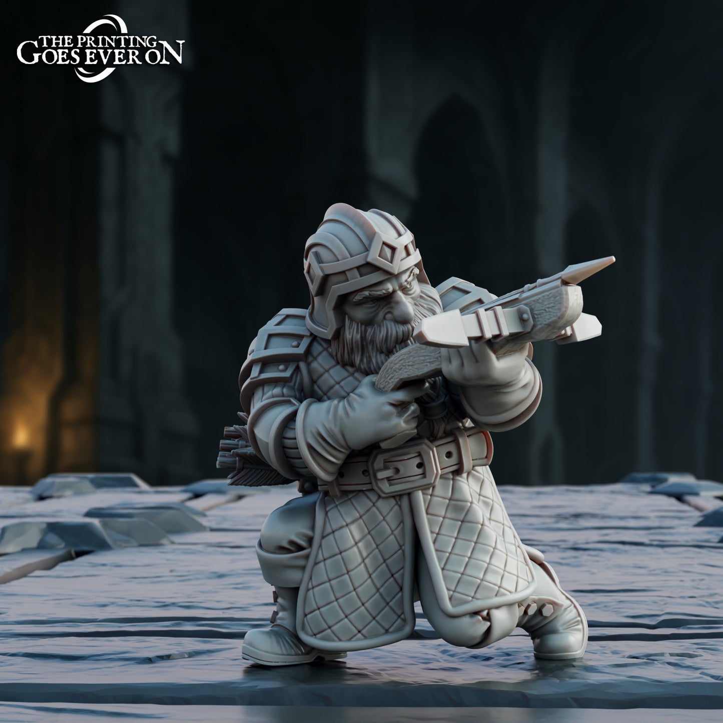 Steelvein Clan Dwarven Crossbowmen - set of 3 (Sculpted by The Printing Goes Ever On)