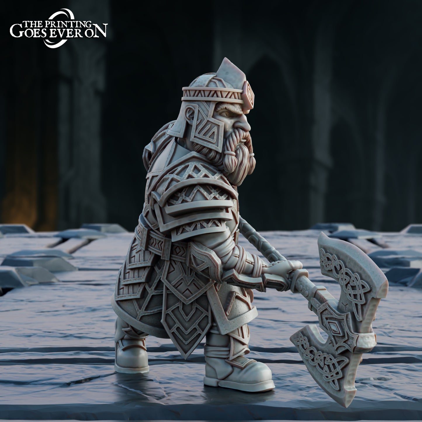 Steelvein Clan Dwarven Iron Vanguard - set of 6 (Sculpted by The Printing Goes Ever On)