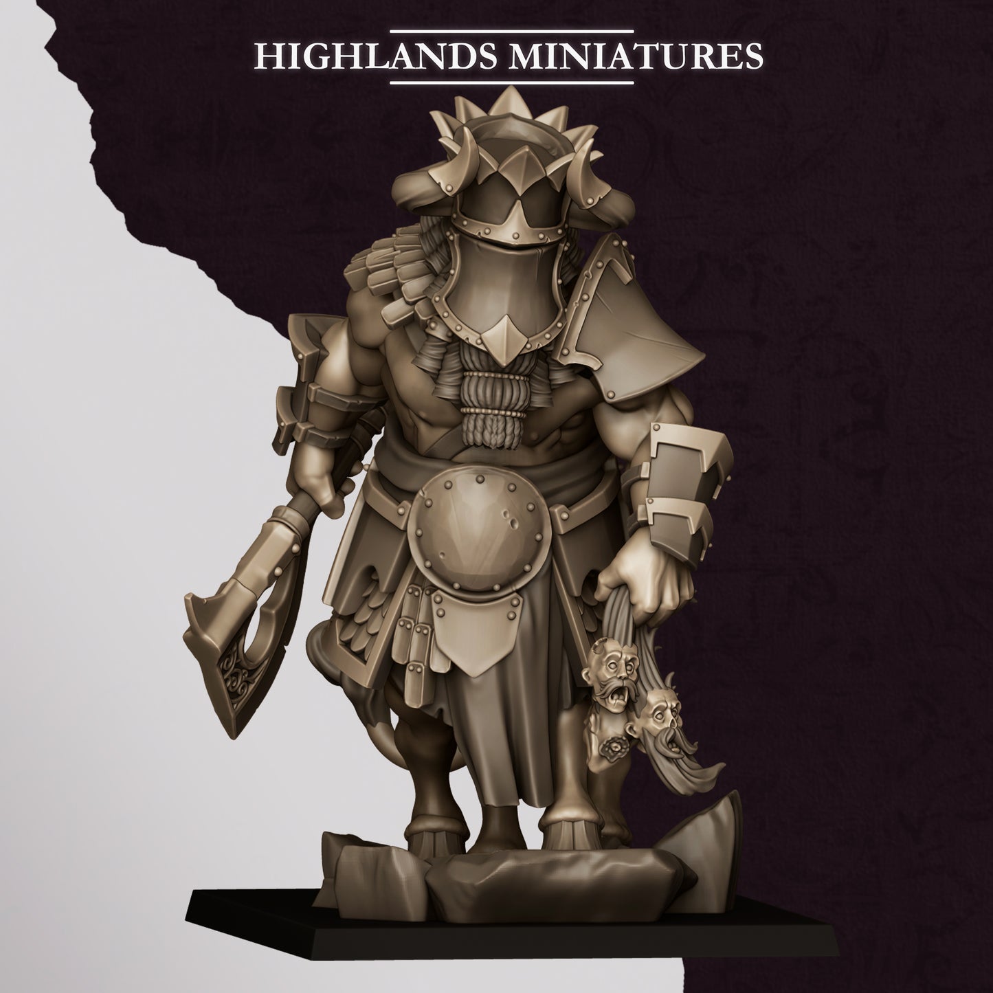 Kusarikku Great Marduk Minotaur miniature (Sculpted by Highland Miniatures)
