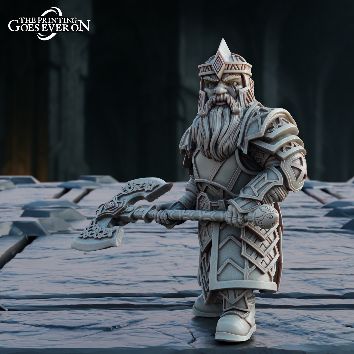 Steelvein Clan Dwarven Iron Vanguard - set of 6 (Sculpted by The Printing Goes Ever On)