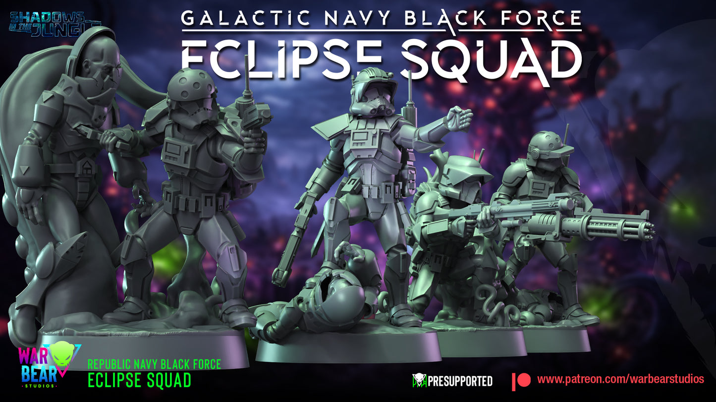 Galactic Navy Black Force Eclipse Squad (Sculpted by War Bear Studios)