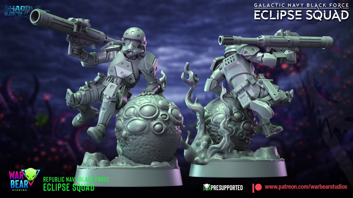 Galactic Navy Black Force Eclipse Squad (Sculpted by War Bear Studios)